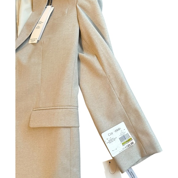 Calvin Klein One-Button Blazer – Birch Beige – Size 14 Regular – NWT - Picture 9 of 9